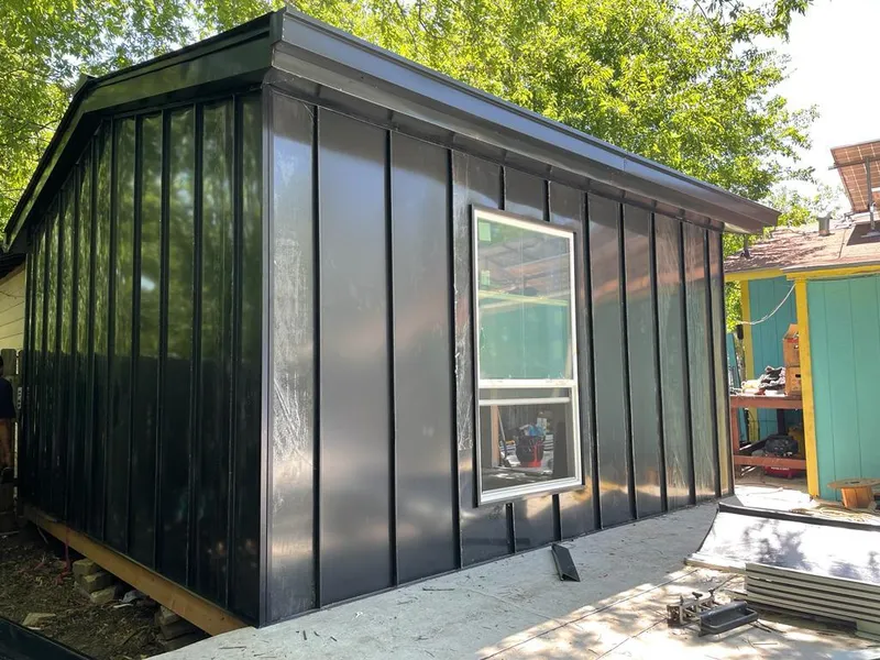 Black standing seam metal wall panels for Metal Roof Installation in Chico